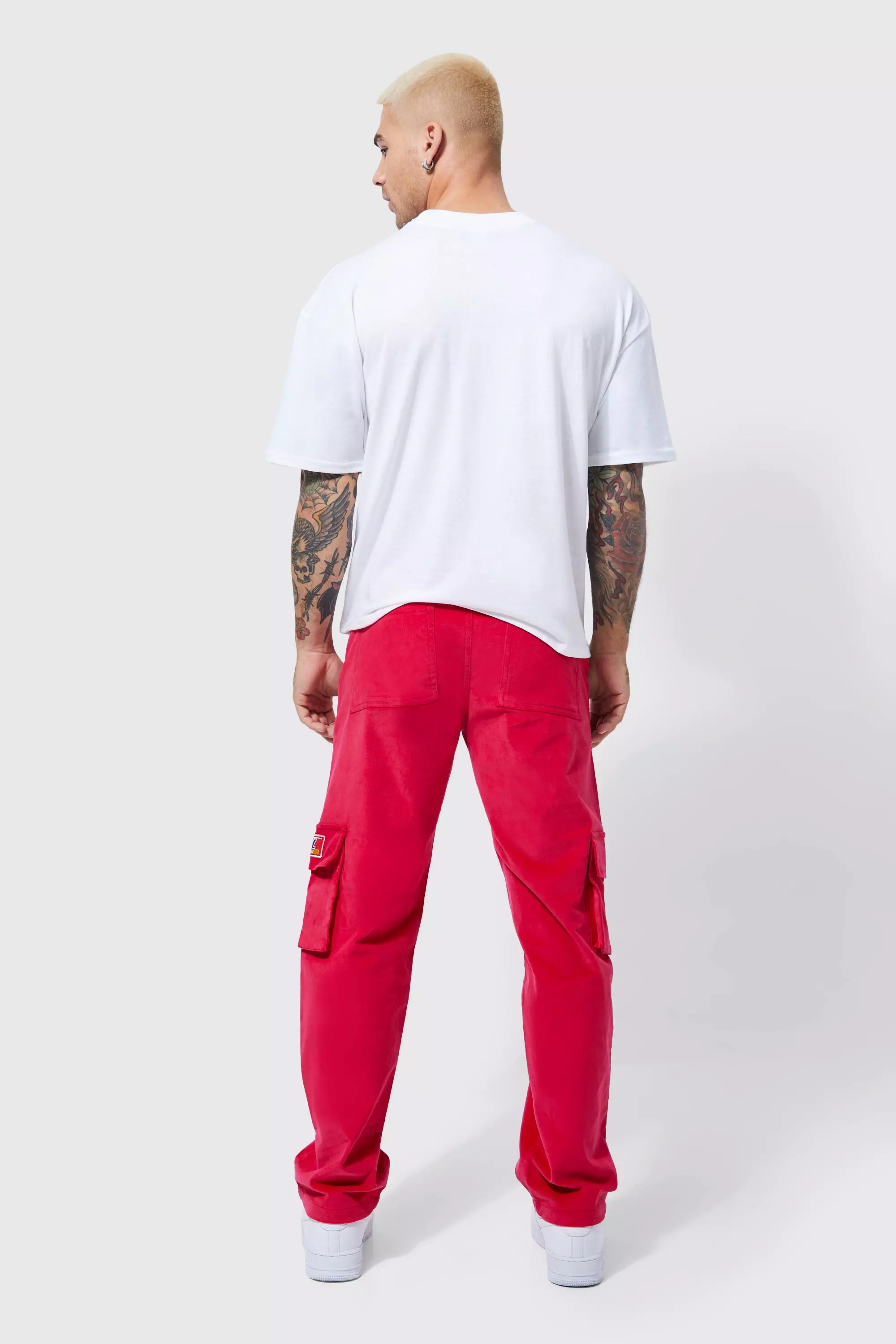 Red cargo best sale trousers mens